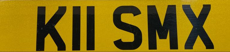 Private number plate 