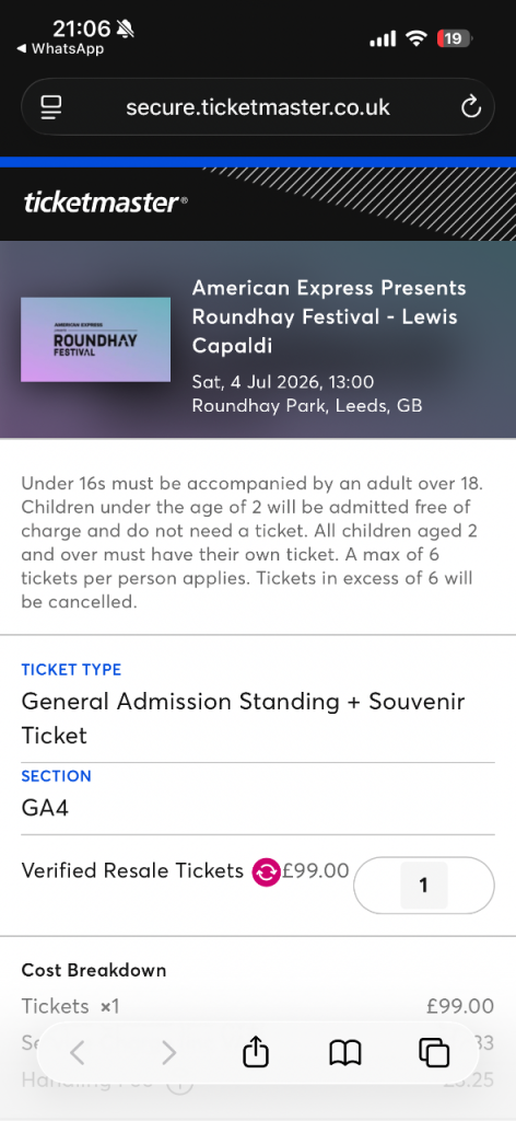 Roundhay Festival - Lewis Capaldi Sat, 4 Jul 2026