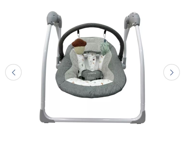 Baby Electric Bouncer/Rocker with Toys – Grey, Good Condition