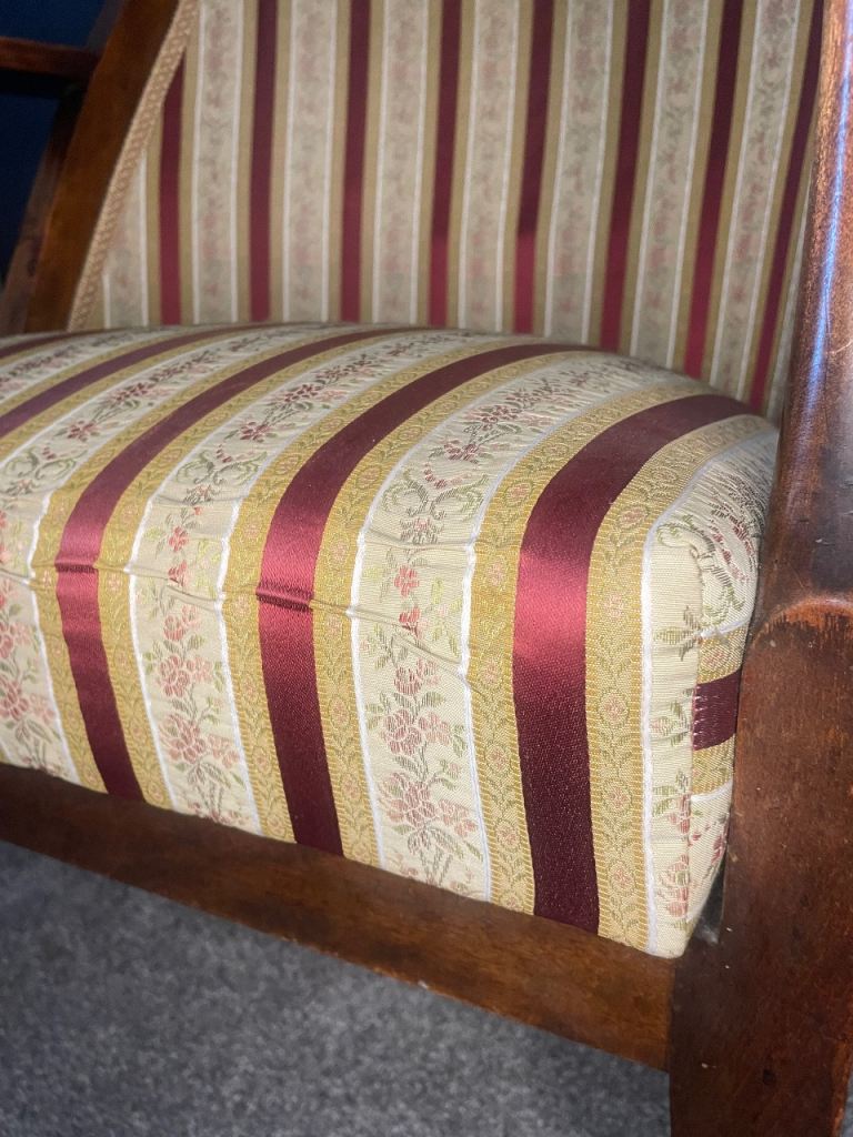 Antique Highback armchair - Recently Re-upholstered 