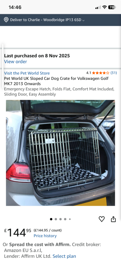 Car Dog Crate