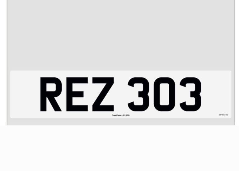 REZ 303 - Cherished DATELESS private reg plate. Reza.