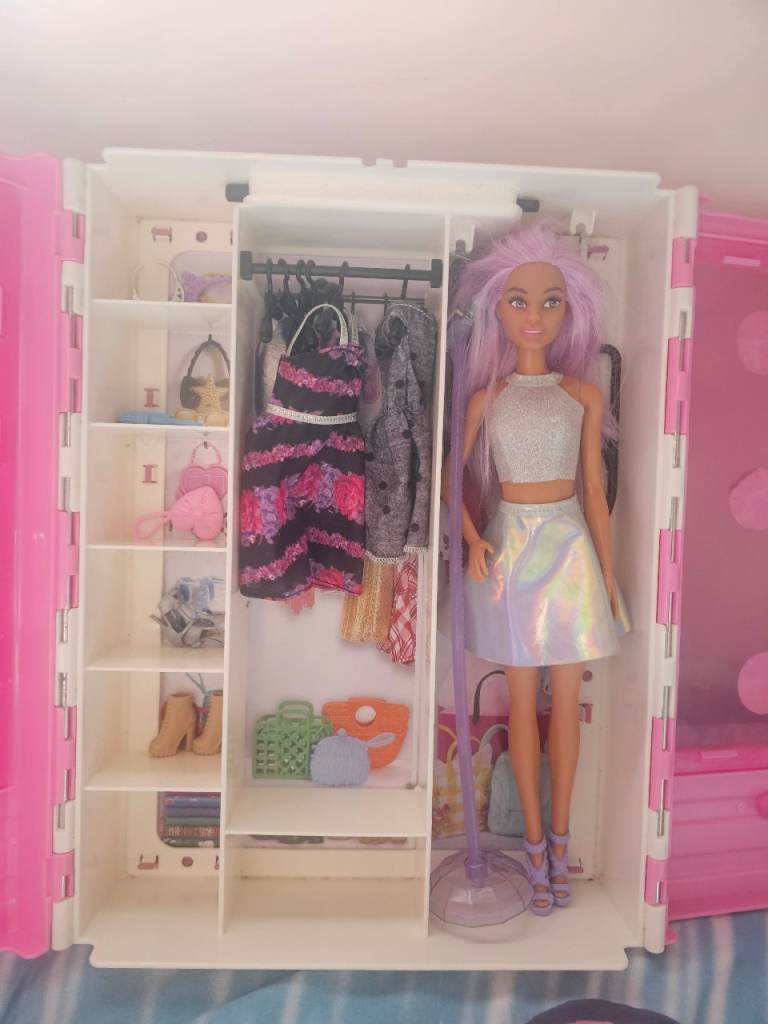 Barbie Doll Wardrobe with Doll and Accessories