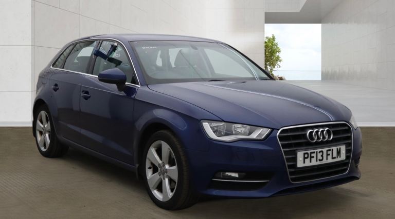 2013 AUDI A3 1.4 TFSI SPORT DEEP SEA BLUE GREY LEATHER VERY LONG MOT SEAT LEON IBIZA A4 A1 118d 120d