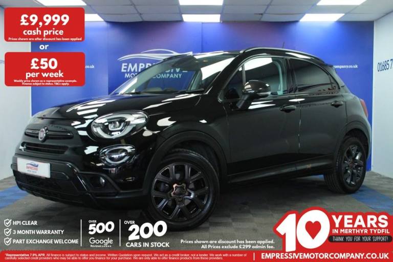 2019 69 FIAT 500X 1.0 FIREFLY TURBO S-DESIGN SUV 5DR PETROL MANUAL EURO 6 (S/S)