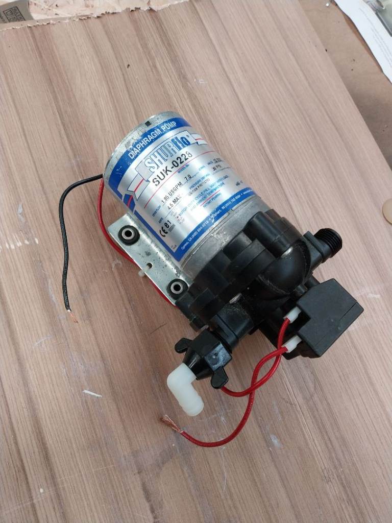 Caravan onboard water pump 