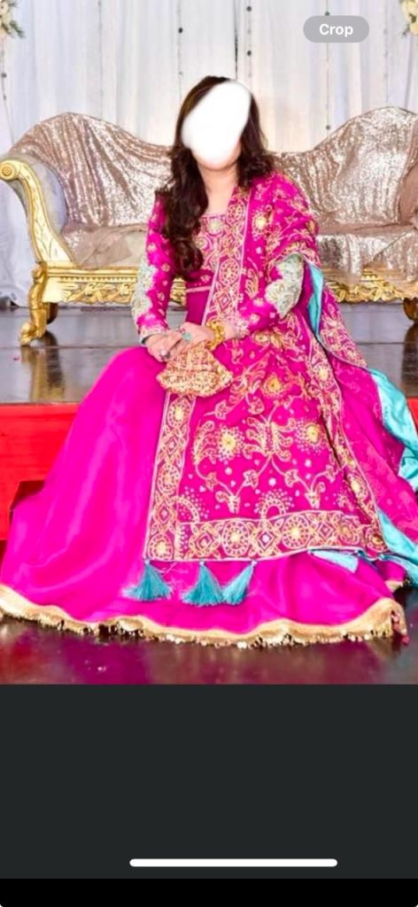 Pink pure raw silk peshwas 
