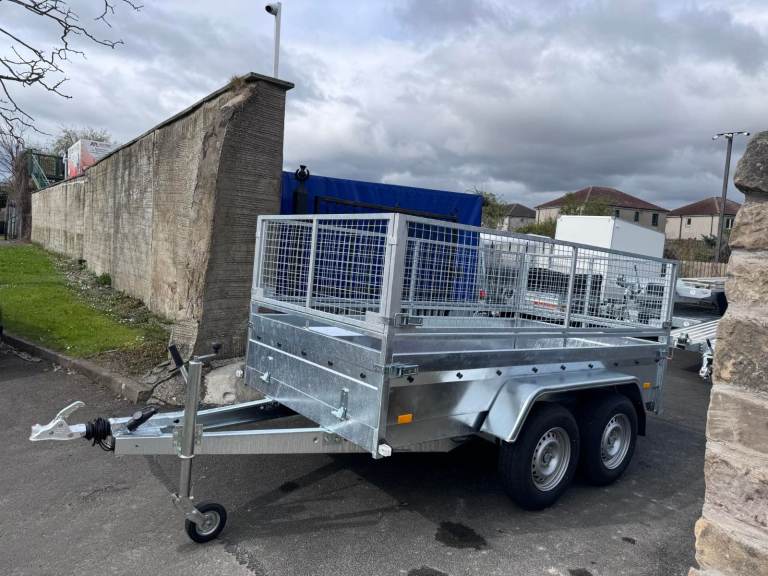 BRAND NEW 10ft X 5ft MASTER TWIN AXLE HEAVY DUTY NIEWIADOW TRAILER 60CM MESH AND RAMPS 2700KG