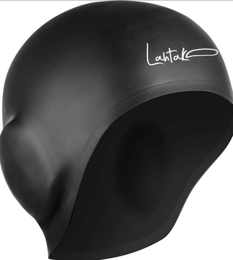 Swim Caps Ear Protection 3D - Swimming Cap for Women Men - Silicone Swim Cap Wat