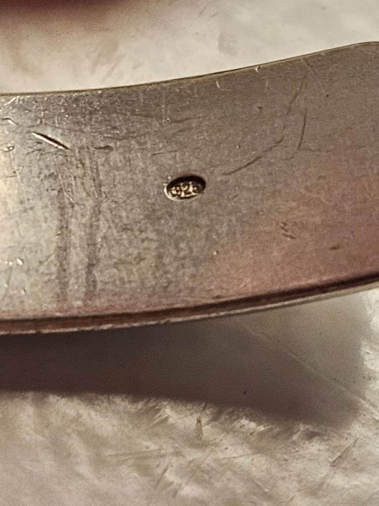 Rare Vintage Emporio Armani Bracelet 925 Solid Sterling Silver Cuff, Hallmarked