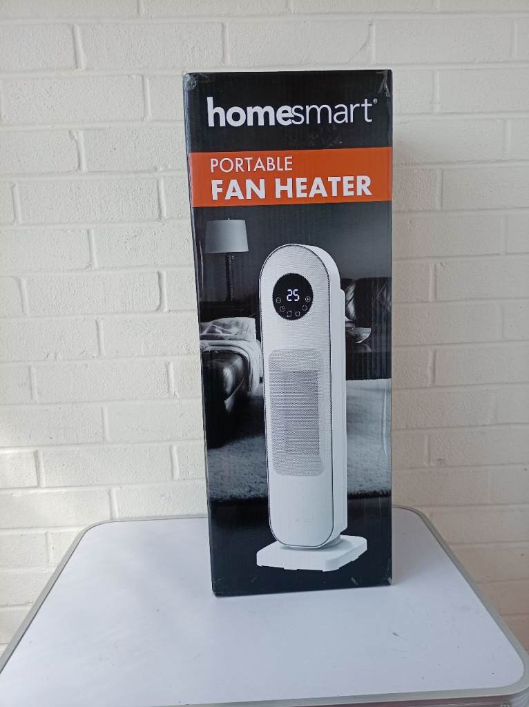 Homesmart White Portable Fan Heater - Brand New