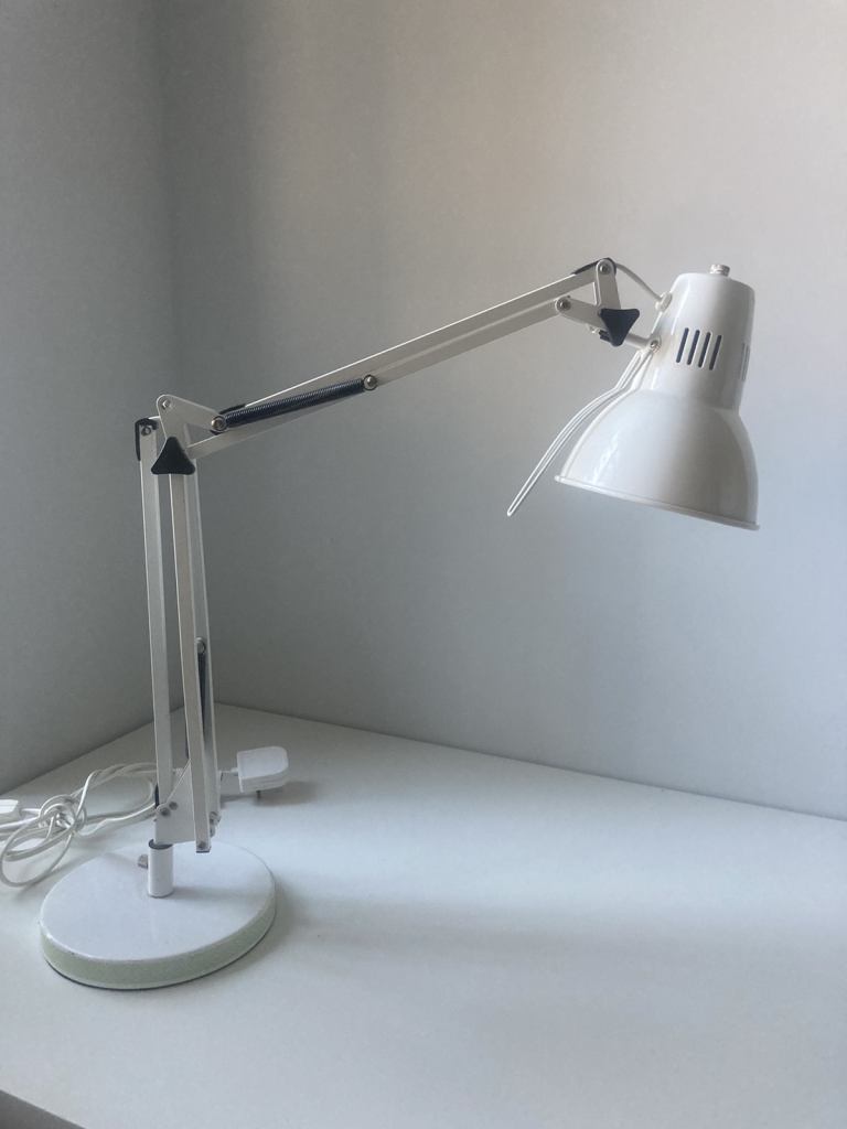 White adjustable architect lamp from John Lewis /RRP £65