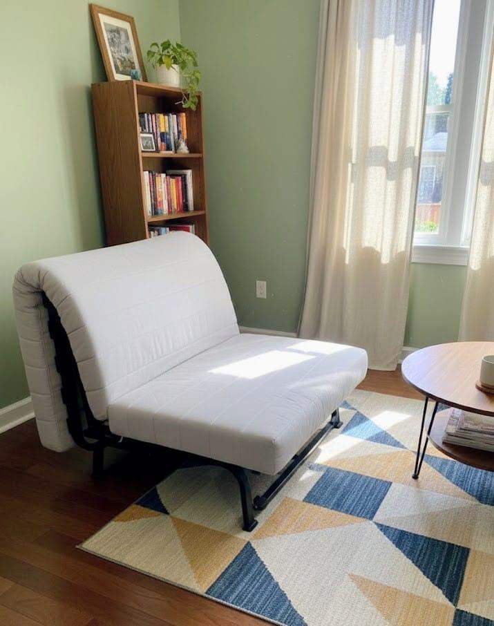 Single lycksele IKEA sofa single bed metal frame high resilience mattress additional thickness 