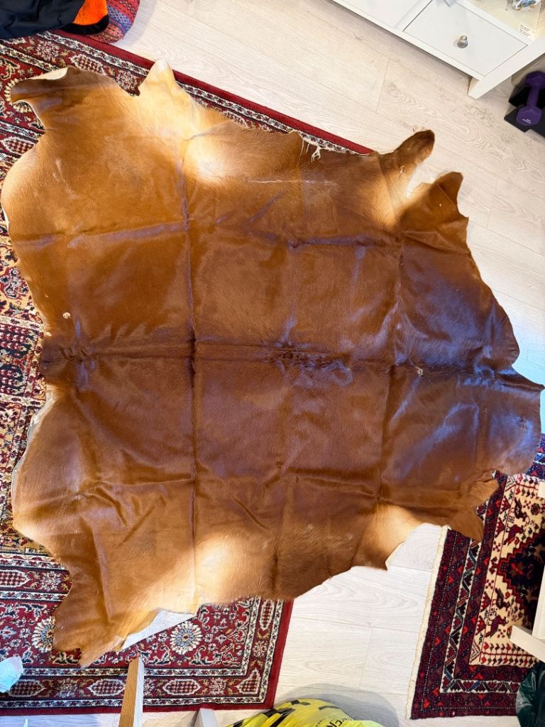 Natural Brown Cowhide Rug 