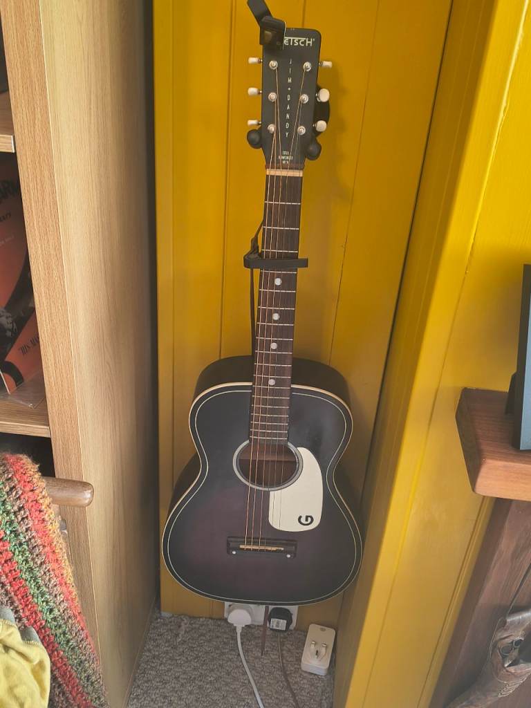 Jim dandy gretsch parlor guitar and hard case 