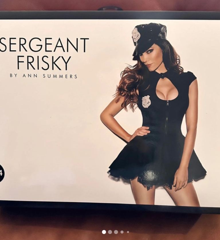 Ann Summers Sergeant Frisky Fancy Dress Costume - Black, As Good As New