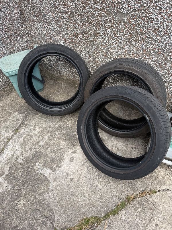 3x Part Worn but still good tread 205/45/17 tyres