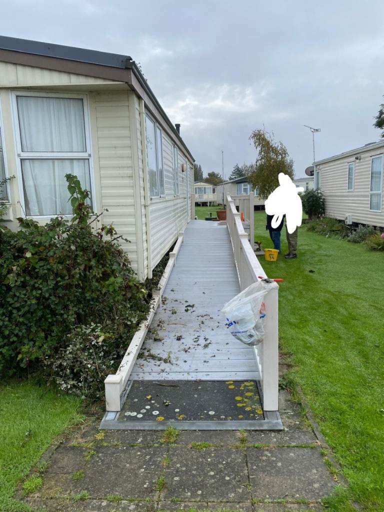 Caravan Decking and wheelchair access ramp