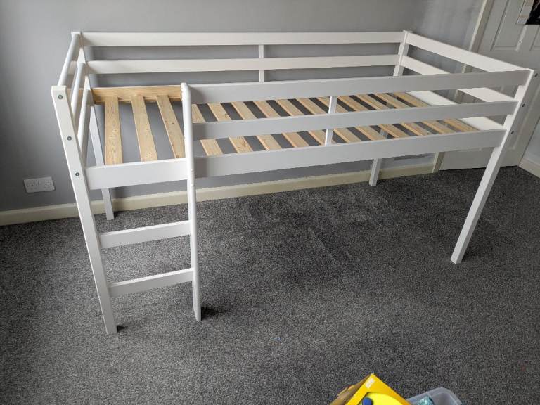 Mid sleeper single bed - white