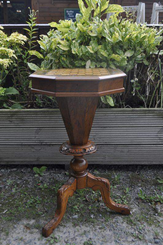 Victorian inlaid work box, sewing box