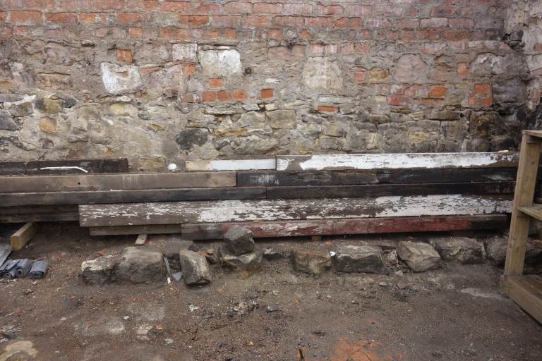 Old timber beams FREE good for garden edging etc mixed lengths and sizes