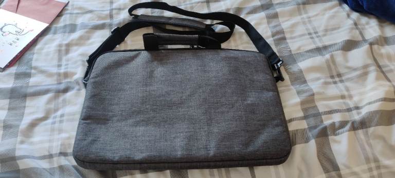 Grey laptop bag
