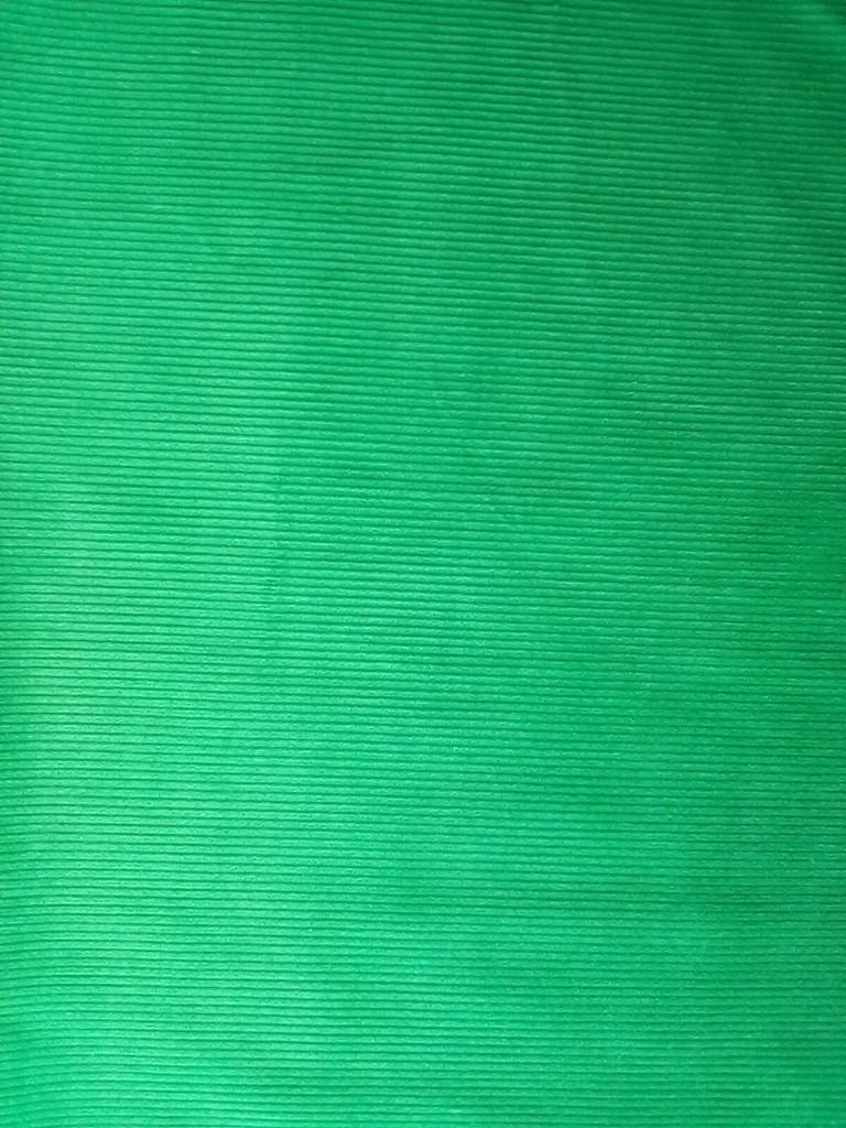 Bright green corduroy material