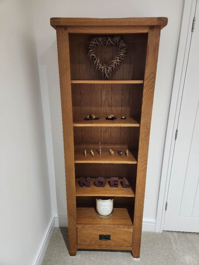 Solid Oak Tall Kensington Bookcase