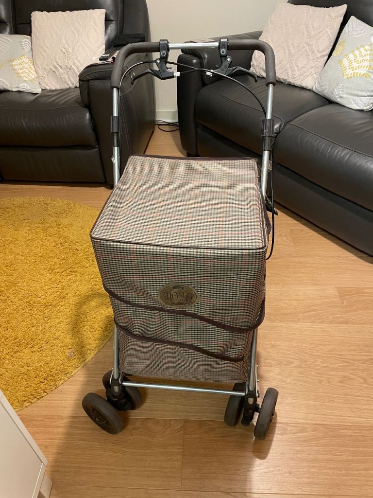 Rolser Shopping Trolley Walker – Brown Check, Good Condition