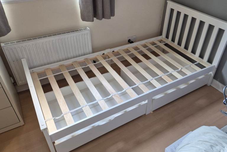 Single Bed Frame with two drawer units 