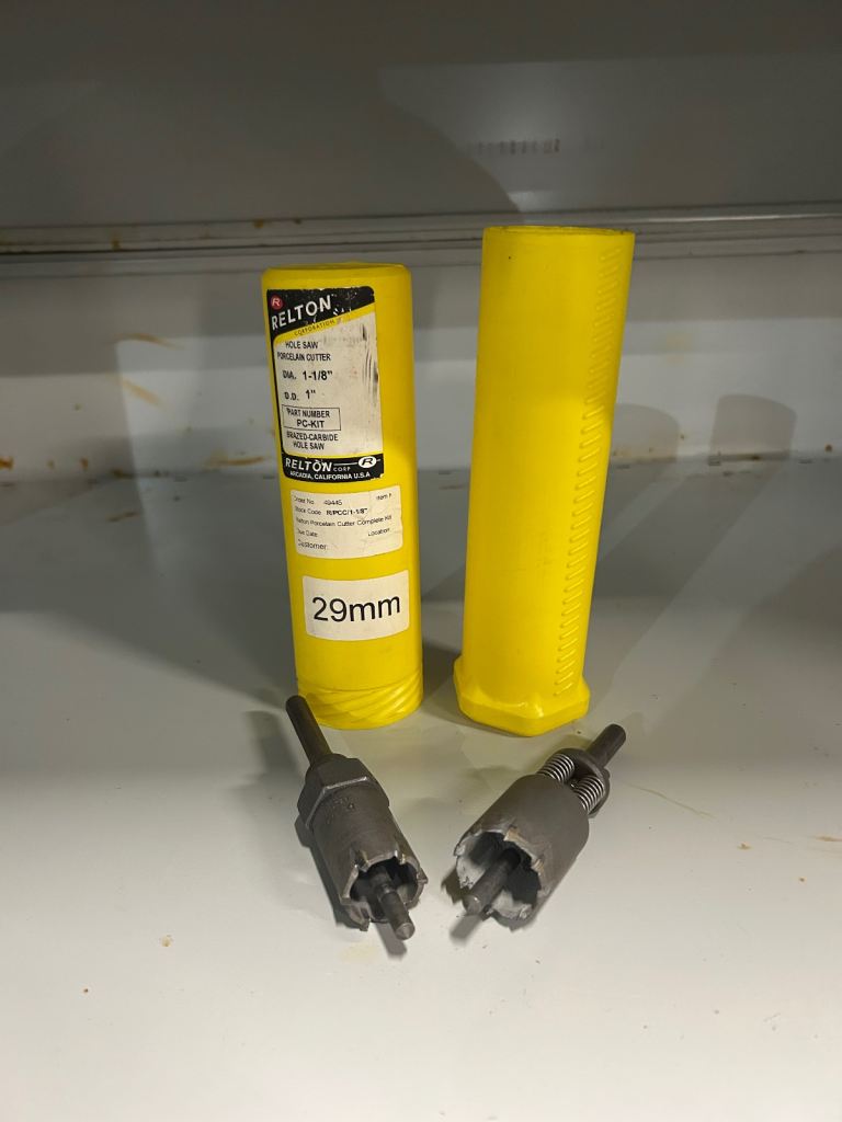 A range of Relton porcelain hole cutters & hole saws available