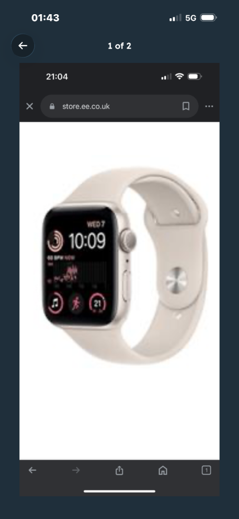 Brand New Apple Watch SE - starlight band