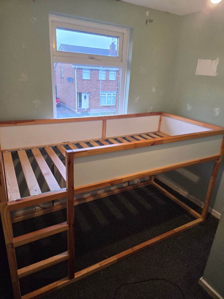 Ikea KURA Reversible bed, white/pine, 90x200 cm