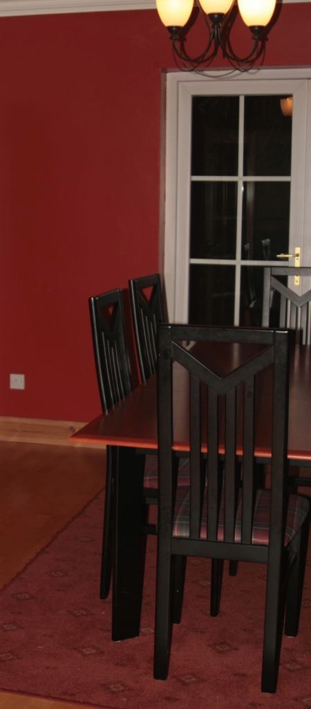Dining Table – Black Wood, Good Condition (chairs not included)
