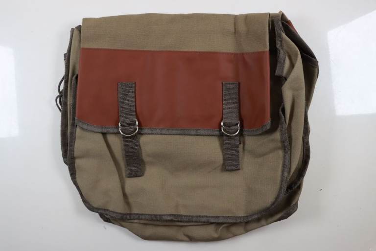 Military Style Motorbike Canvas Leather Bike Panniers