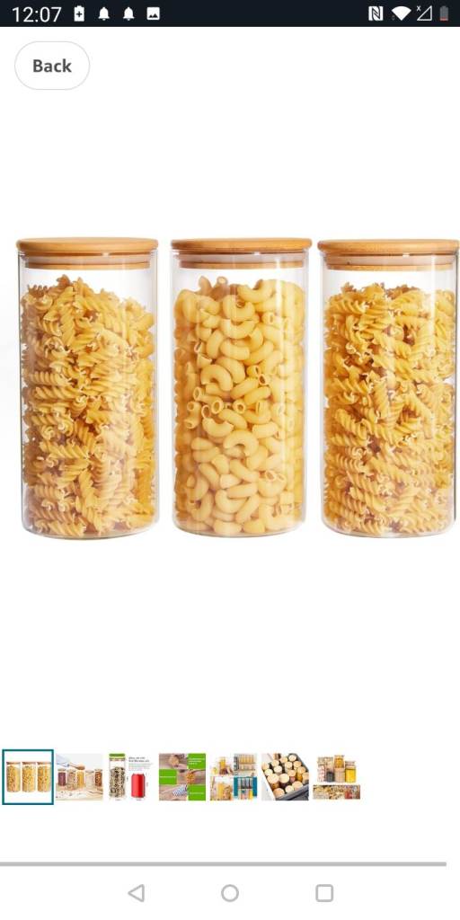 Wanted spaghetti jars with bamboo lids 