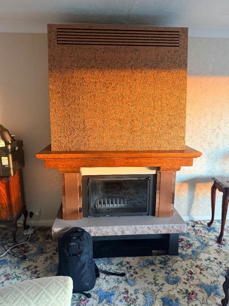 Traditional SUPRA Fireplace with Wooden Surround & Stone Hearth - £500
