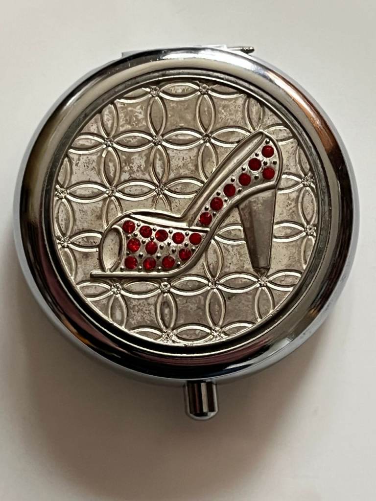 VINTAGE PILL BOX - HIGH HEELED SHOE DESIGN