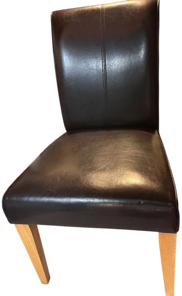 Faux Leather Brown Dining Chair