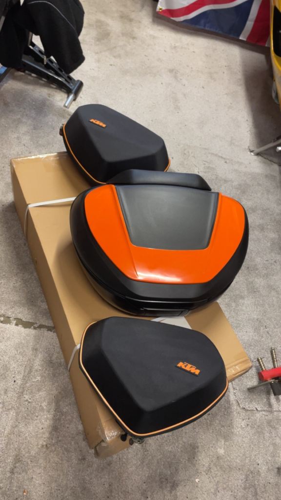 KTM OEM Panniers + Top Lock Box – Rare Set