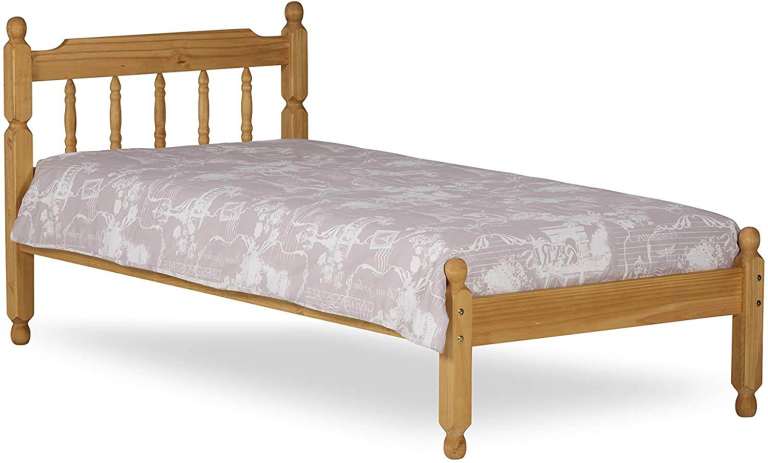 Excellent condition 3ft single size waxed pine wood wooden bed frame. 