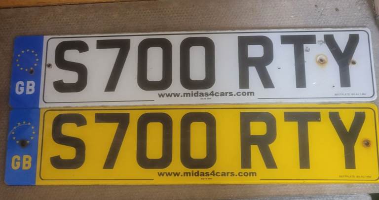 Cherished number plate S700RTY. 