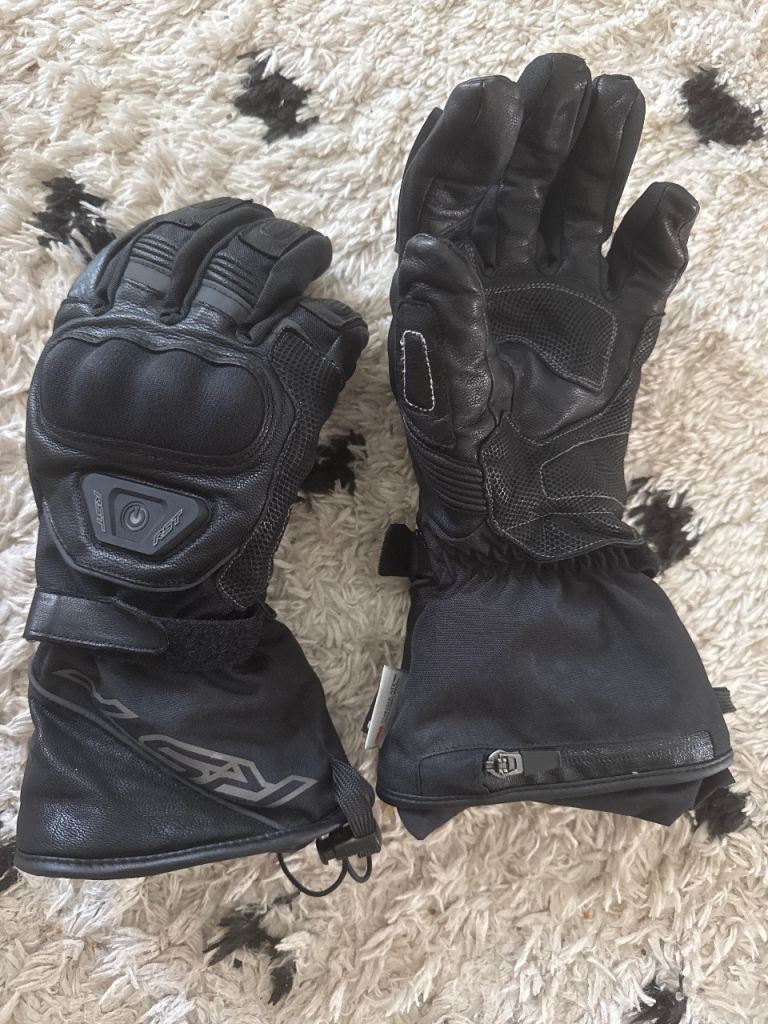 RST heated motorcycle gloves
