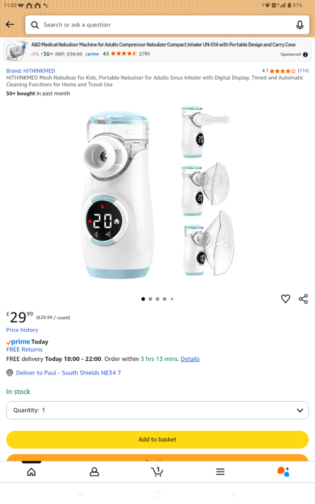 Nebuliser mesh nebuliser brand new boxed