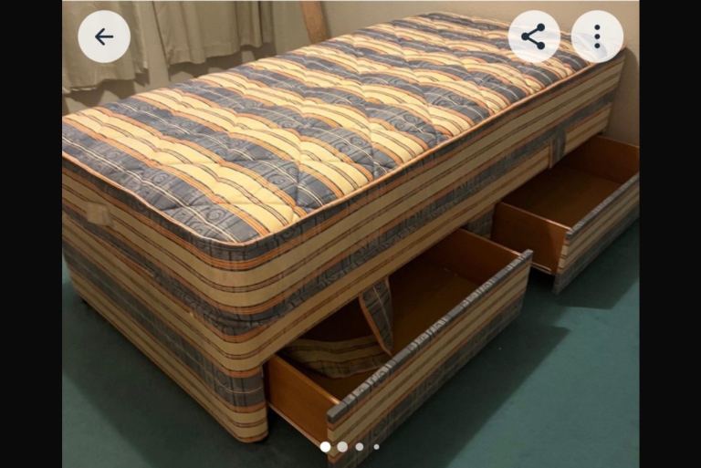 Single bed with mattress like new 