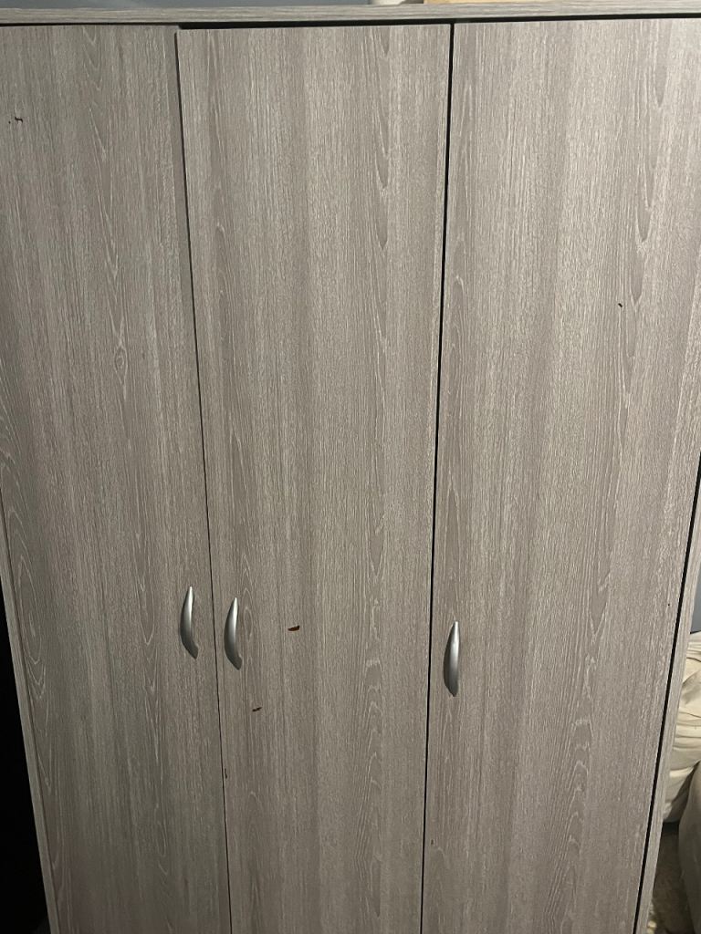 gray wardrobe 