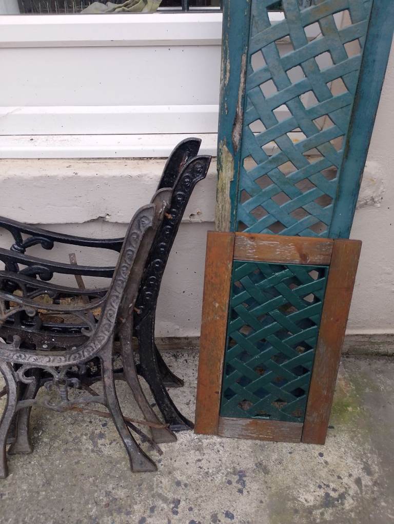 Cast iron bench and chair sets 
