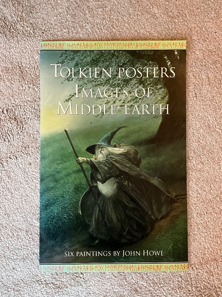 JRR Tolkien poster collection Images of Middle-Earth, 6 paintings by John Howe, 1993. First Edition.