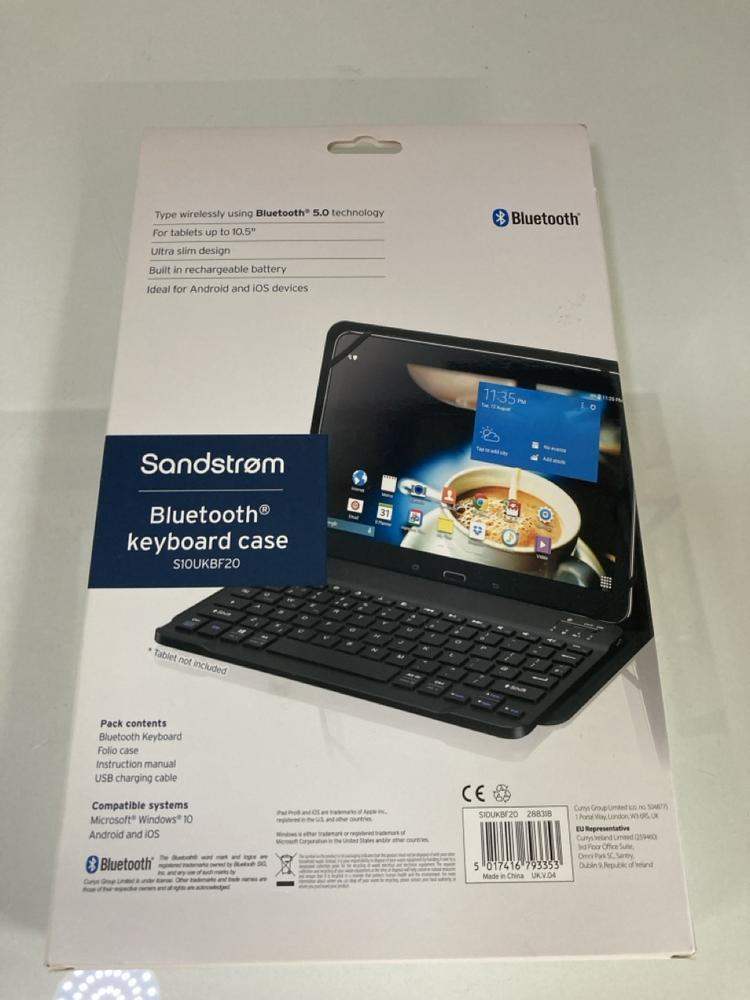 Sandstrom Bluetooth Keyboard Case - New