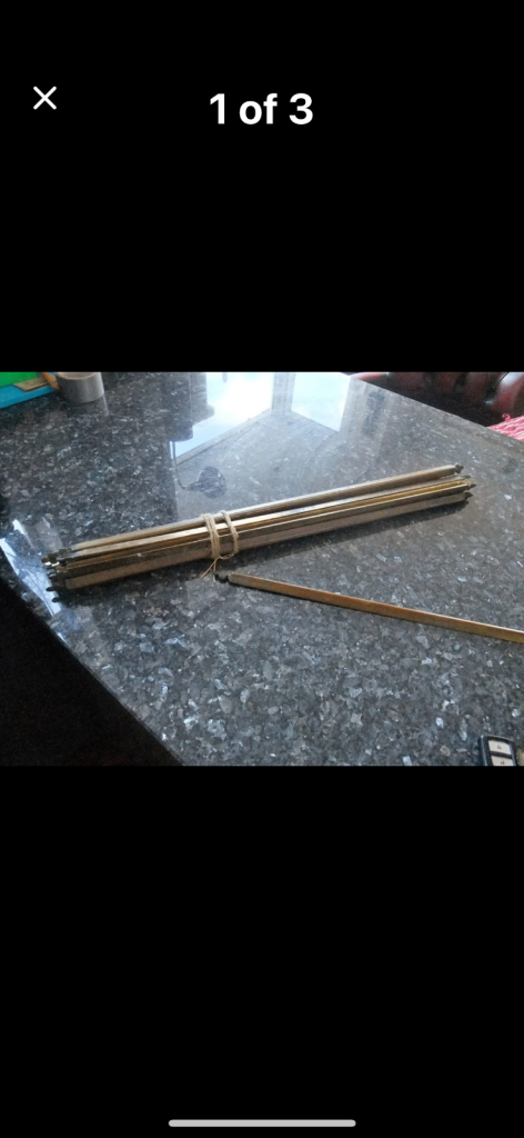 Antique Victorian brass stair rods